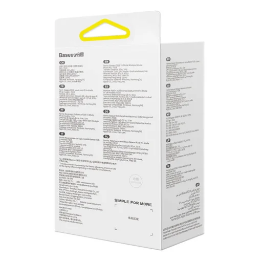 Baseus F01B vezeték nélküli egér, Tri-mode 2.4G BT 5.0 1600 DPI (szürke) - 10