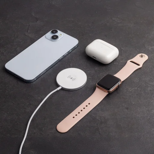 Forever MAWC-400 mágneses vezeték nélküli töltő 15W fehér 3az1-ben - 3