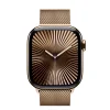 Apple Watch S10 Cellular 42mm Gold Titanium Case with Gold Milanese Loop thumbnail