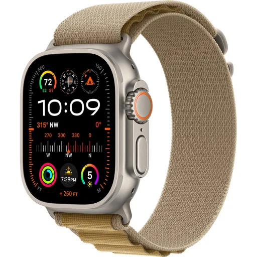 Apple Watch Ultra2 v2 Cellular 49mm Natural Titanium Case with Tan Alpine Loop - Large - 1
