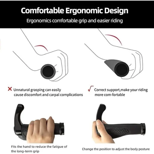 Rockbros BT1007B kerékpár tartó szett kormányvéggel - Fekete - 11