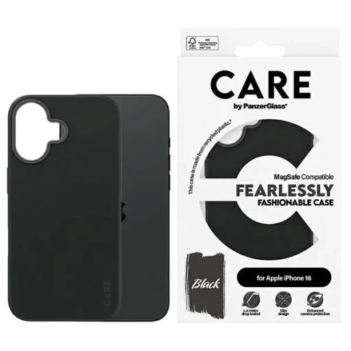 CARE by PanzerGlass Fashion Case iPhone 16 6.1" fekete/fekete MagSafe tok - 1