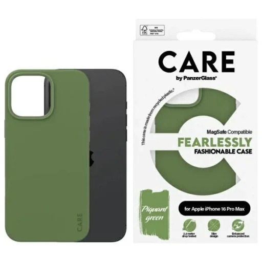 CARE by PanzerGlass divatos MagSafe tok iPhone 16 Pro Max - Zöld tok - 1