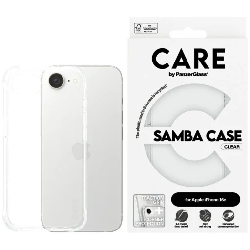 CARE by PanzerGlass Fashion iPhone 16e tok - Átlátszó - 1