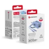 FORCELL F-ENERGY Crystal Színű GaN III VT-41 utazó töltő szilikon kábellel 1 x Type C + 1x USB A csatlakozóval, PD QC4.0 33W kék thumbnail