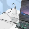 Hoco USB A - USB C kábel 2,4A 1,2 m fekete átlátszó thumbnail
