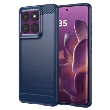  Techsuit - Szén Szilikon - Motorola Edge 60 Pro - Kék tok