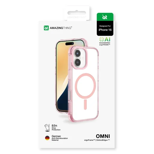 AmazingThing Omni Mag tok iPhone 16 - Sötét rózsaszín tok - 12
