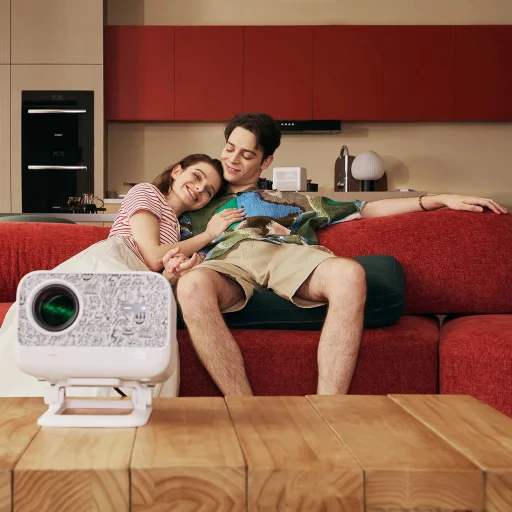 Yaber L2 Plus LCD FullHD 1080p Multimédiás Projektor JBL Hangszórókkal - Bézs - 14