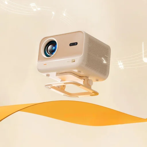 Yaber L2 Plus LCD FullHD 1080p Multimédiás Projektor JBL Hangszórókkal - Bézs - 8