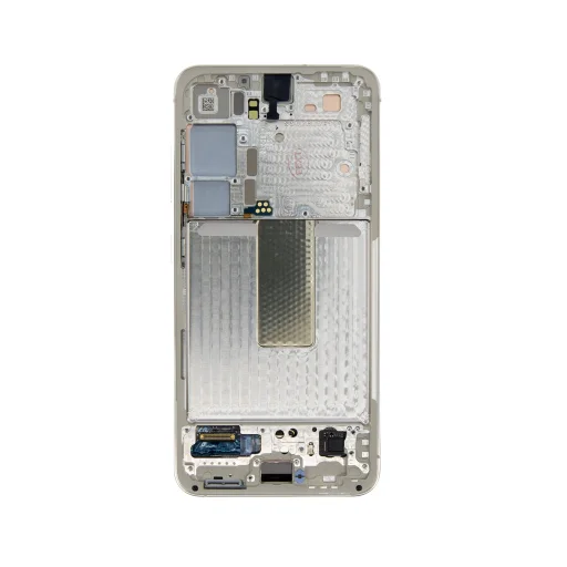 LCD kijelző + Érintőegység + Előlap Samsung S911 Galaxy S23 Krém (Szervizcsomag) - 2