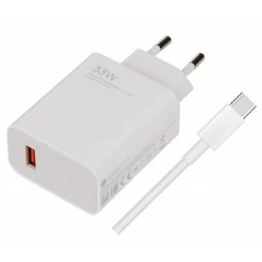 Xiaomi MDY-16-EF USB-A 33W hálózati töltő + USB-C kábel Fehér (Bulk), - 1