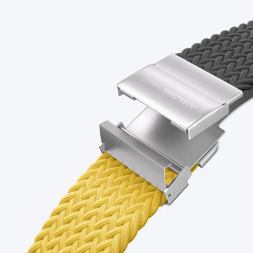 2 darabos AmazingThing Blend szíj készlet Apple Watch 45/46/49mm - Sárga-Fekete/Fekete - 5