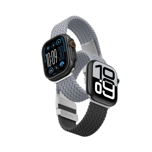 2 darabos AmazingThing Blend szíj készlet Apple Watch 45/46/49mm - Szürke-Fekete/Szürke - 1
