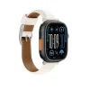 AmazingThing Class Band bőrszíj Apple Watch 45 / 46 / 49 mm - Világos Bézs thumbnail