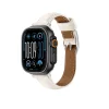AmazingThing Class Band bőrszíj Apple Watch 45 / 46 / 49 mm - Világos Bézs thumbnail