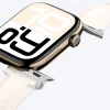 AmazingThing Class Band bőrszíj Apple Watch 45 / 46 / 49 mm - Világos Bézs thumbnail