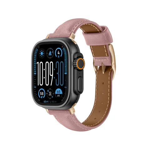 AmazingThing Class Band bőrszíj Apple Watch 45/46/49 mm - Rózsaszín - 4