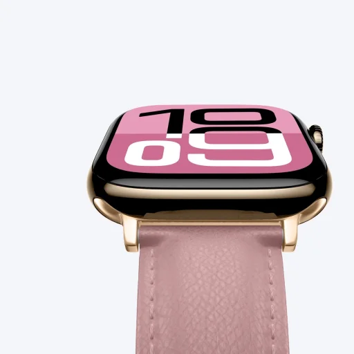 AmazingThing Class Band bőrszíj Apple Watch 45/46/49 mm - Rózsaszín - 5