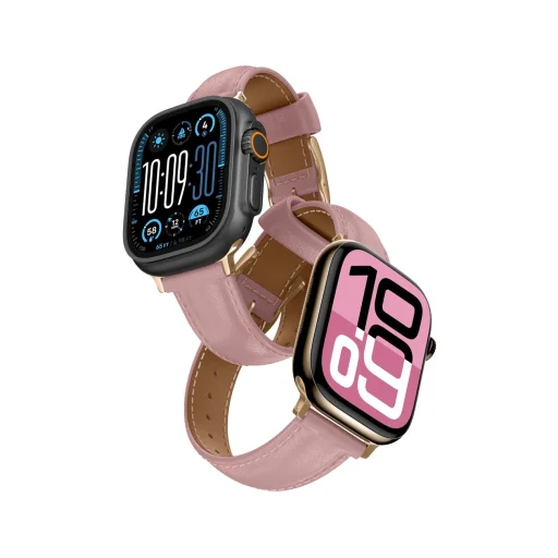 AmazingThing Class Band bőrszíj Apple Watch 45/46/49 mm - Rózsaszín - 1