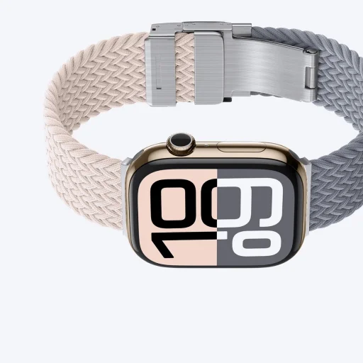 2 darabos AmazingThing Blend szíj szett Apple Watch 45/46/49mm - Pink-Szürke/Rózsaszín - 4