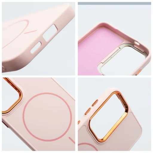 Samsung Galaxy A17 tok FRAME MAG COVER kompatibilis MagSafe-fel púderrózsaszín tok - 4