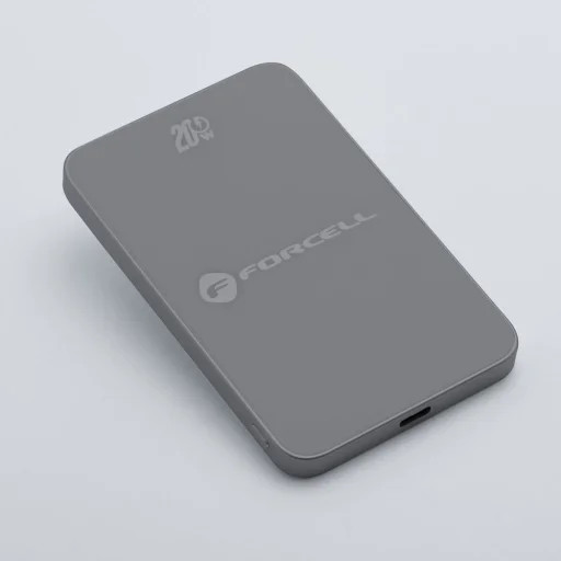 FORCELL F-ENERGY F5K8 Super Slim powerbank compatible with MagSafe PD3.0 QC4.0 15W 5000 mAh grey - 3