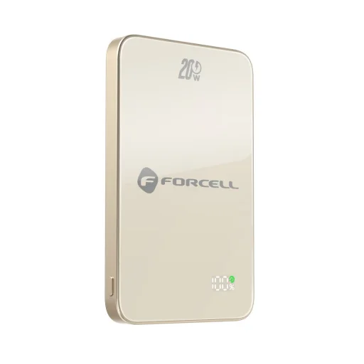 FORCELL F-ENERGY F5K8 Super Slim powerbanka kompatibilná s MagSafe PD3.0 QC4.0 15W 5000 mAh titánový dezert - 12