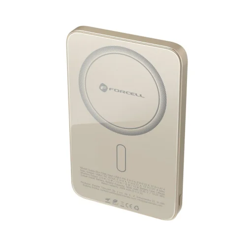 FORCELL F-ENERGY F5K8 Super Slim powerbanka kompatibilná s MagSafe PD3.0 QC4.0 15W 5000 mAh titánový dezert - 13