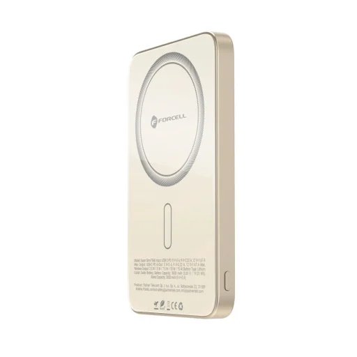 FORCELL F-ENERGY F5K8 Super Slim powerbanka kompatibilná s MagSafe PD3.0 QC4.0 15W 5000 mAh titánový dezert - 15
