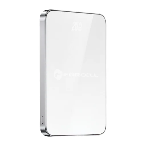FORCELL F-ENERGY F5K8 Super Slim powerbank kompatibilis MagSafe PD3.0 QC4.0 15W 5000 mAh fehér - 11