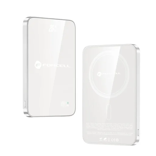 FORCELL F-ENERGY F5K8 Super Slim powerbank kompatibilis MagSafe PD3.0 QC4.0 15W 5000 mAh fehér - 12
