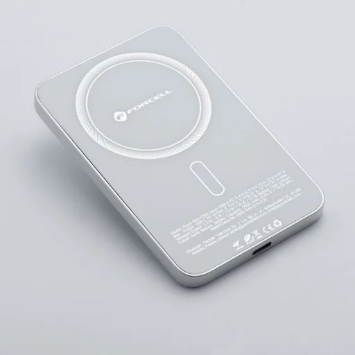 FORCELL F-ENERGY F5K8 Super Slim powerbank kompatibilis MagSafe PD3.0 QC4.0 15W 5000 mAh fehér - 3