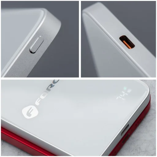 FORCELL F-ENERGY F5K8 Super Slim powerbank kompatibilis MagSafe PD3.0 QC4.0 15W 5000 mAh fehér - 7