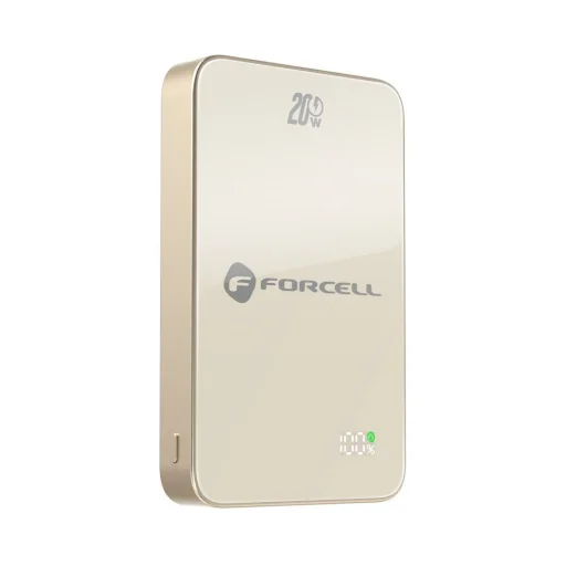 FORCELL F-ENERGY F10K8 Super tenká powerbanka kompatibilná s MagSafe PD3.0 QC4.0 15W 10000 mAh púštny titán - 14