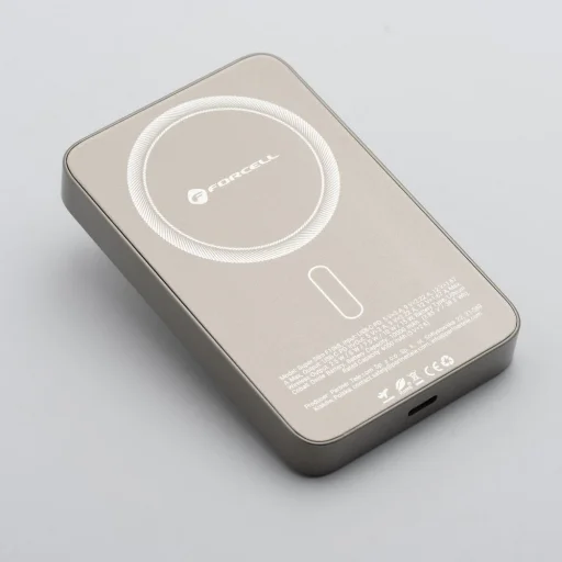 FORCELL F-ENERGY F10K8 Szuper Vékony powerbank kompatibilis MagSafe PD3.0 QC4.0 15W 10000 mAh titán desszert - 1