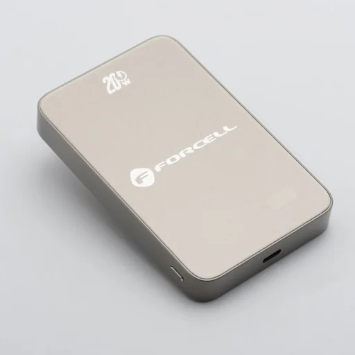 FORCELL F-ENERGY F10K8 Szuper Vékony powerbank kompatibilis MagSafe PD3.0 QC4.0 15W 10000 mAh titán desszert - 2