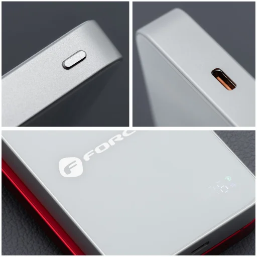FORCELL F-ENERGY F10K8 Szupervékony powerbank kompatibilis MagSafe PD3.0 QC4.0 15W 10000 mAh fehér - 6