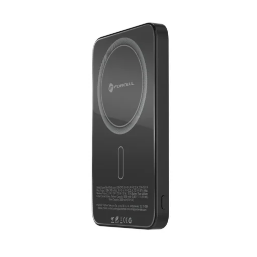 FORCELL F-ENERGY F5K8 Super tenká powerbanka MagSafe kompatibilná PD3.0 QC4.0 15W 5000 mAh čierna - 13