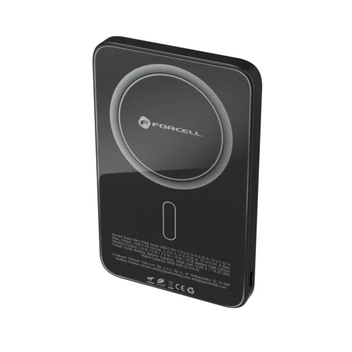 FORCELL F-ENERGY F5K8 Super tenká powerbanka MagSafe kompatibilná PD3.0 QC4.0 15W 5000 mAh čierna - 14