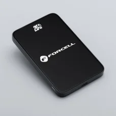 FORCELL F-ENERGY F5K8 Szuper Vékony powerbank MagSafe-kompatibilis PD3.0 QC4.0 15W 5000 mAh fekete
