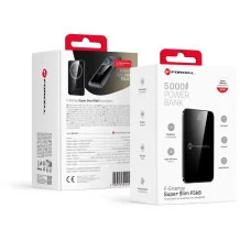 FORCELL F-ENERGY F5K8 Szuper Vékony powerbank MagSafe-kompatibilis PD3.0 QC4.0 15W 5000 mAh fekete