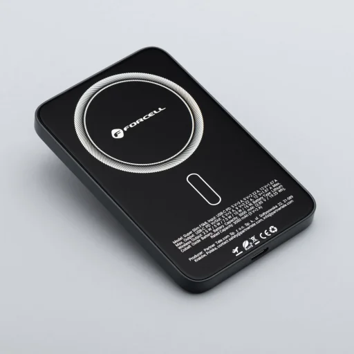 FORCELL F-ENERGY F5K8 Szuper Vékony powerbank MagSafe-kompatibilis PD3.0 QC4.0 15W 5000 mAh fekete - 3