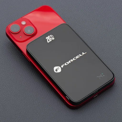 FORCELL F-ENERGY F5K8 Szuper Vékony powerbank MagSafe-kompatibilis PD3.0 QC4.0 15W 5000 mAh fekete - 4