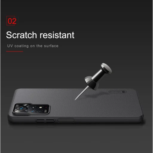 Nillkin Super Frosted hátlap tok Xiaomi Redmi Note 11 Pro/11 Pro 5G Fekete - 4