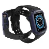 Protect Strap Band csuklópánt tok Apple Watch 9 / 8 / 7 / 6 / 5 / 4 / 3 / 2 / SE / SE2 (41 / 40 / 38mm) tok páncélos fedél fekete / kék thumbnail