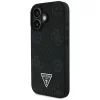  iPhone 16 Fekete Guess Grained Hot Stamp Peony Triangle Logo MagSafe tok thumbnail