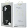  iPhone 16 Fekete Guess Grained Hot Stamp Peony Triangle Logo MagSafe tok thumbnail