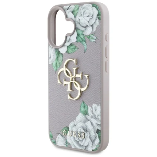  iPhone 16 Lila Guess Grained Roses Big 4G Logo tok - 6
