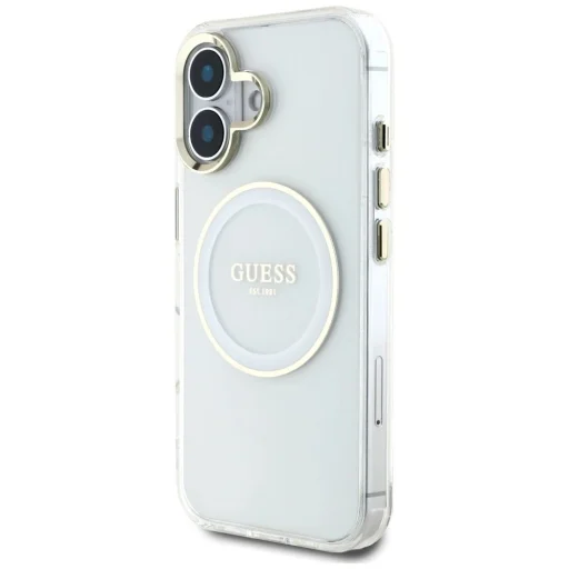  iPhone 16 Guess IML Metal Colored Circle Classic Logo MagSafe tok - fehér - 2